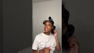 Slick Back Bun Tutorial Thick Natural Hair  shorts [upl. by Bellaude574]