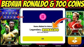 BEDAVA RONALDO amp 700 COİNS  GÜNCELLEME  KAÇIRMAYIN  KONAMİDEN AÇIKLAMA eFootball 2024 MOBİLE [upl. by Yahiya908]