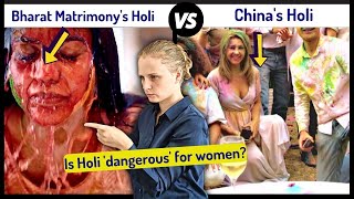 European female responds to Bharat Matrimonys video on Holi  Karolina Goswami [upl. by Alon]