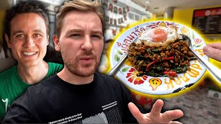 I tried the SPICIEST Meal at Mark Wiens Bangkok Restaurant 🇹🇭 Bonus Food Tour [upl. by Allemaj]