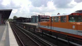 UBahn Hamburg Durchfahrt Arbeitszug in Barmbek U3 720p ᴴᴰ [upl. by Janetta]