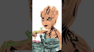 Im Groot 🤎  Marvel avengers grootstatus cute art viral trending [upl. by Landon]