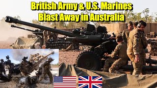 British Army Epic fire support with US Marines  Australia [upl. by Wrench]