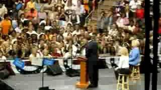 Black Supremist Protestors interrupt Barack Obama Rally University of Miami 91908 holding KKK signs [upl. by Publea]