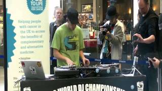 DMC Presents DJ Woody Turntables In Technicolor in St Pancras International  wwwdmcdjchampscom [upl. by Olympia]