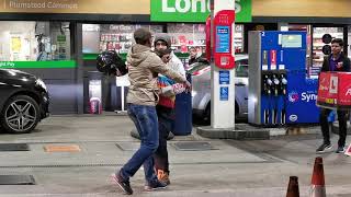 Petrol station FIGHT with takeaway driver [upl. by Itnaihc]