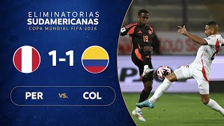 PERÚ vs COLOMBIA 11  RESUMEN  ELIMINATORIAS SUDAMERICANAS  FECHA 7 [upl. by Aicilec584]