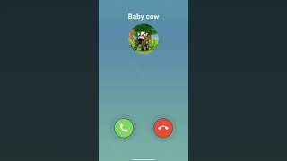 Baby cow phone 📱 call 🤯minecraftshorts ringtone shortvideotrending [upl. by Russ]