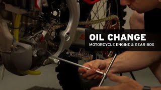 How to change your Engine amp Gearbox oils  Penrite Motorcycle Tech Tips [upl. by Ileana]