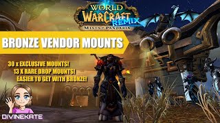 MOP Remix Bronze Vendor Mounts warcraft worldofwarcraft wow [upl. by Faith]