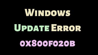 Windows Update Error 0x800f020b HINDI [upl. by Esinnej263]