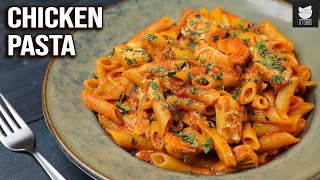 Chicken Pasta  Penne Chicken Pasta  Desi Masala Pasta With Indian Style Pasta Sauce  Get Curried [upl. by Marino]