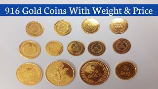 916 Gold Coins With Weight And Price22k Gold Coins1Gram to 10Gram Gold CoinBy Gold Lakshmi Balaji [upl. by Virnelli]