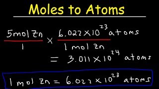 Moles To Atoms Conversion  Chemistry [upl. by Rehpotsirahc]