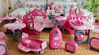 Baby Dolls Nursery Center Set Up and Play with Baby Born Baby Annabell Dolls Care time [upl. by Jessey]