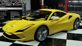 GTA 5  DLC Vehicle Customization  Grotti Turismo Omaggio Ferrari F8 Tributo [upl. by Alphard]