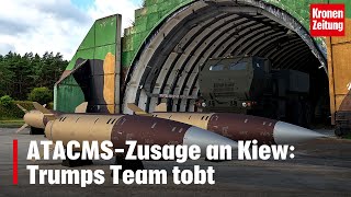 ATACMSZusage an Kiew Trumps Team tobt  kronetv NEWS [upl. by Garibald436]