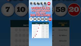 Resultados Powerball Miércoles 4 de Septiembre 2024 Jackpot 93 Millones de dólares powerball [upl. by Allenrad]