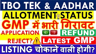 TBO TEK IPO ALLOTMENT STATUS • AADHAR HOUSING IPO ALLOTMENT • DIRECT LINK HOW TO CHECK • LATEST GMP [upl. by Fannie997]