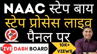 NAAC accreditation process in hindi  step by step process on Institute Panel Dashboard IIQA SSR [upl. by Garwin997]