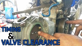 HOW TO TIMING CAM CHAIN SPROCKET XRM125WAVE125  VALVE CLEARANCE [upl. by Neumann411]