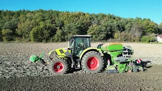 Suite des semis de méteil après les ensilage 2024 HautesAlpes arion 530 claas amazone johndeere [upl. by Ettedo811]