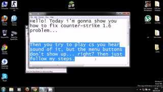 Counterstrike 16 on windows 7 no menu buttons problem fix [upl. by Nehtanoj]