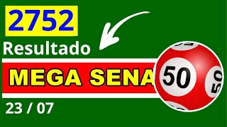 Mega sena 2752  Resultado da Mega Sena Concurso 2752 [upl. by Noed]