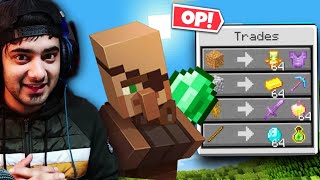 Minecraft But Villagers Trade OP items [upl. by Vitoria]