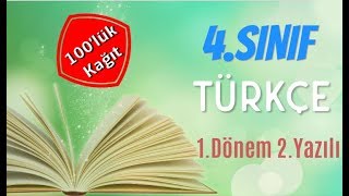 4 Sınıf TÜRKÇE 1 Dönem 2 Yazılı Soruları ve Çözümü � Çıkabilir 😊😊😊 [upl. by Howe]