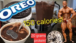 Greg doucette oreo protein ice cream High protein Low calorie homemade recipe [upl. by Polinski]