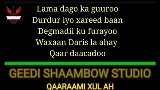 XASAN AADAN SAMATAR DUUFAAN WITH LYRICS KABAN MACAAN [upl. by Suoivatra]