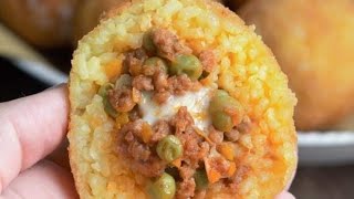 Arancini httpsbloggiallozafferanoitcucinaepasticciarancinidiriso [upl. by Anirb]