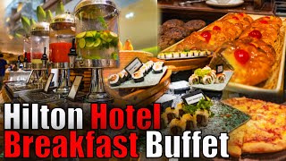 🌮🍔හොඳම Breakfast Buffet එක 🍗🥪 Hilton Colombo Breakfast Buffet  Breakfast buffet Hilton colombo [upl. by Eelarat]