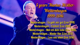 5 years Marius Müller Westernhagen1999  2016 westernhagen rock deutschemusik deutschrock [upl. by Kristien]