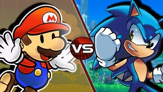 Paper Mario vs Archie Sonic  Who would win  Crossover Colosseum [upl. by Malti218]