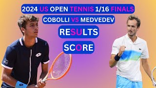 Daniil Medvedev vs Flavio Cobolli Results amp Score 2024 US Open Tennis 116Finals [upl. by Gaige]