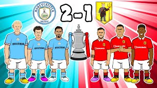 🏆MAN CITY WIN THE FA CUP🏆 21 vs Man Utd Final Goals Highlights Gundogan [upl. by Ariamat]