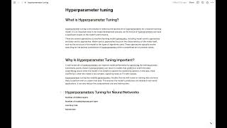 HYPERPARAMETER TUNING [upl. by Feodor359]