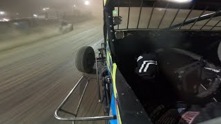 Racing BLIND Danner Battles Into The Top 10 On A Very Dusty Eldora Speedway [upl. by Wehhtam737]