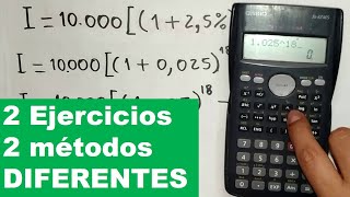 Como calcular los INTERESES en Interes Compuesto 2 Ejercicios [upl. by Jeroma759]