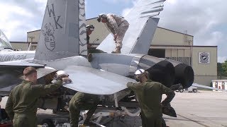 VMFAAW224 FA18 Jet Maintenance at Marine Corps Air Station Beaufort SC [upl. by Adnamal]