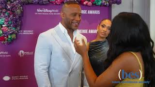 Devon Franklin walks carpet with new girlfriend Maria Castillo at The Merge Awards [upl. by Nodnarbal]