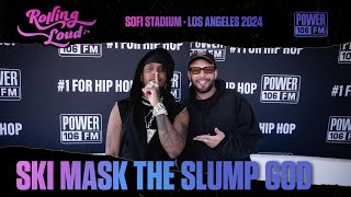 Ski Mask the Slump GodInterview At Rolling Loud With Power 106 amp Justin Credible [upl. by Ereynihc]