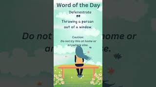 Word of the day defenestrate wordpower wordmeaning englishlearning englishgrammar [upl. by Ignatius80]