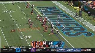 Zack Moss TD Catch from Joe Burrows Bengals Panthers Week 4 Highlightsbengals nfl highlights [upl. by Anhej]