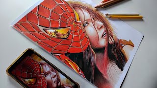 Spider  Man drawing Step by step Colouring Tutorial [upl. by Vashti]