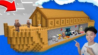 Hoàng xây thuyền cây tre đưa thú cưng lên Chống Lại Sóng Thần Trong Minecraft Mọi Thứ Đều Là Nước [upl. by Kassity]