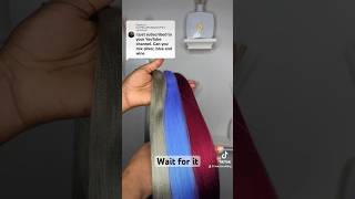 DIY custom color braiding blend silver blue wine shortsvideo viral diy colors goviral hair [upl. by Loredo]