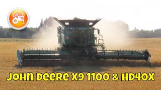 Harvest 2024  John Deere X9 1100 amp HD40X header [upl. by Ludeman]